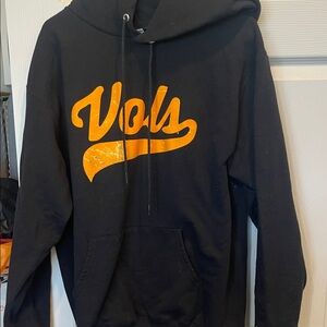 Champion Black and Orange Men's Hoodie